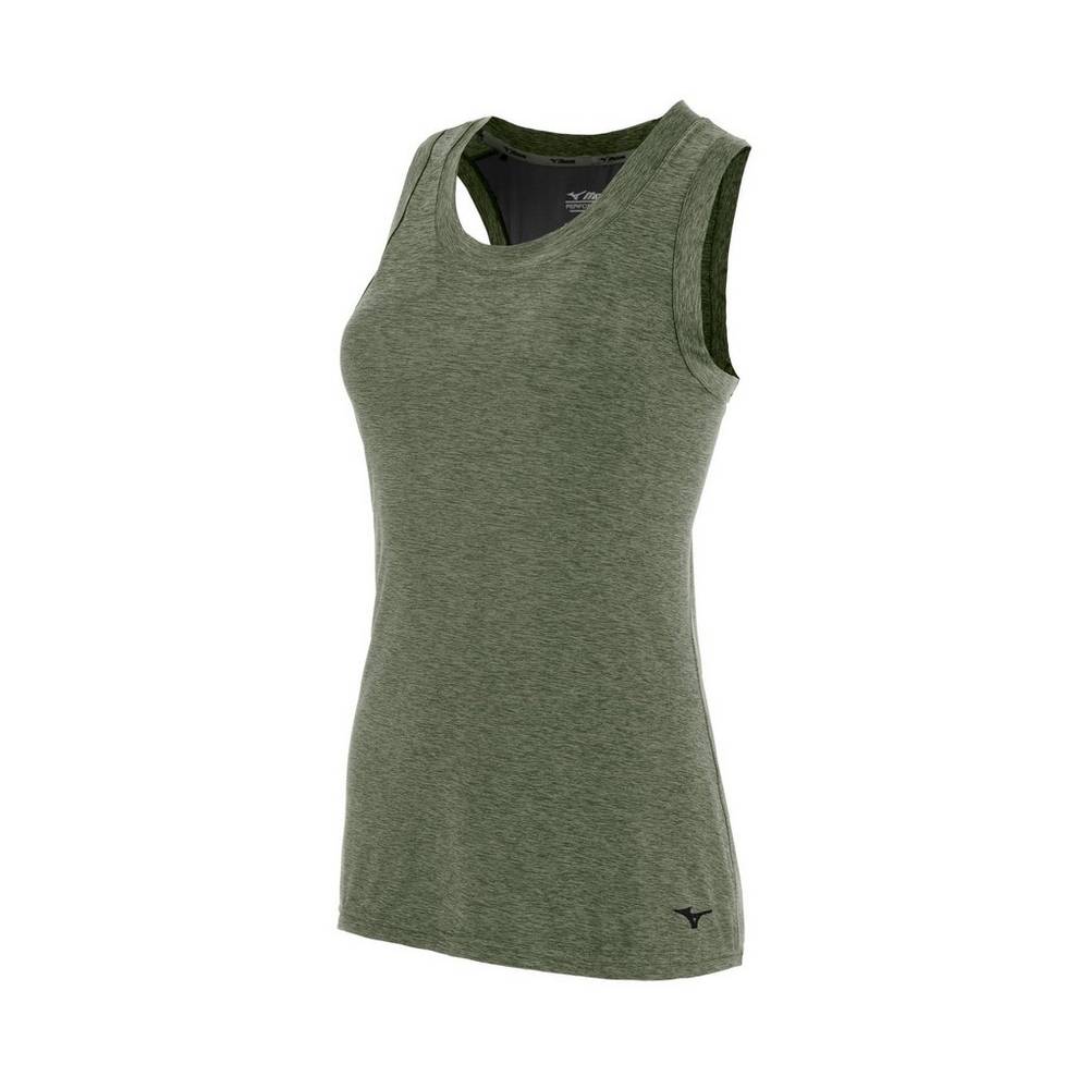 Womens Mizuno Alpha Running Tank Top Green Philippines (NUXIOR453)